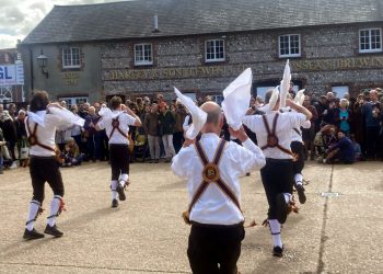 Morris Dancers in front of a country pub