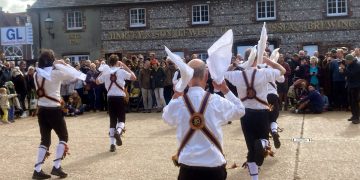 Morris Dancers in front of a country pub