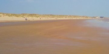Camber Sands at low tide