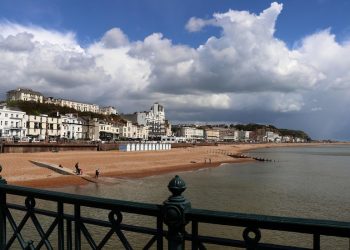The beach front of Hastings