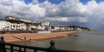 The beach front of Hastings