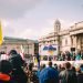 Protestors in Trafalgar Square
