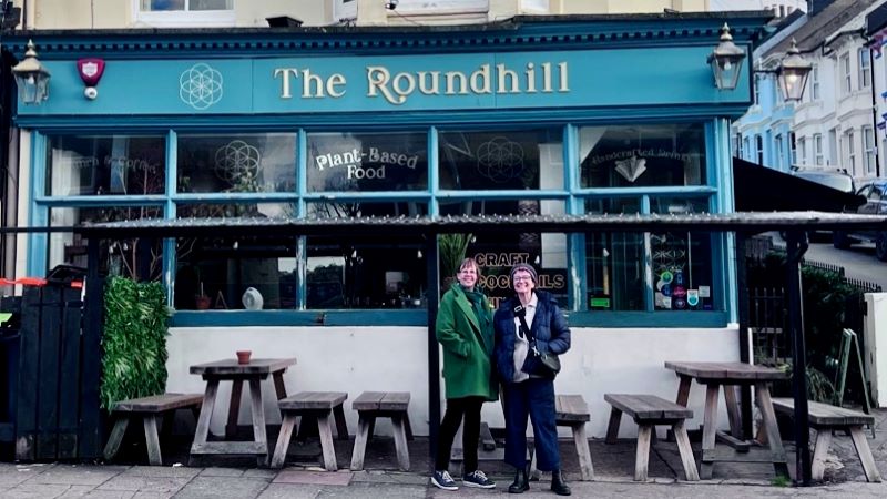 Outside The Roundhill pub