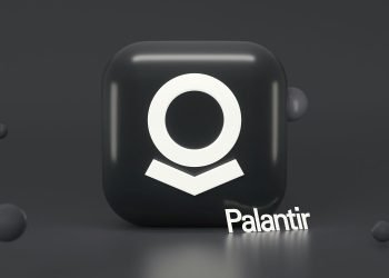 Black and white mock up of Palantir logo
