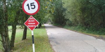 Access road to Crowborough Camp.