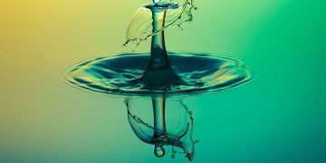 A droplet into water that looks like a judge
