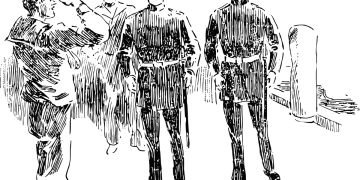 drawing of navy men