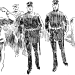 drawing of navy men