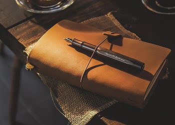 Diary with pen