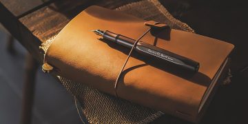 Diary with pen