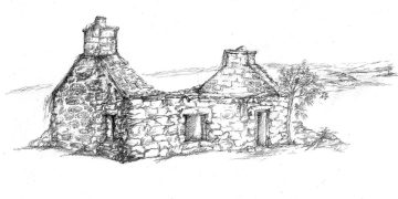 Image showing an abandoned cottage ruined by weather
