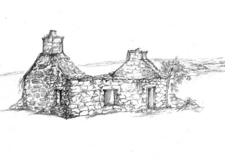 Image showing an abandoned cottage ruined by weather