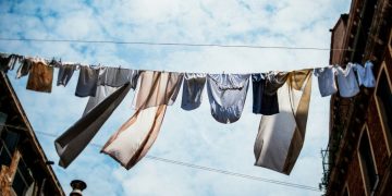 clothes on a washing line