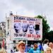 big flag at the National Rejoin march