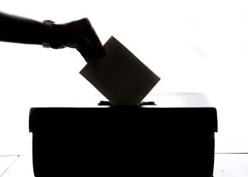 Person casting a vote