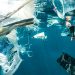 Plastic floating in the ocean