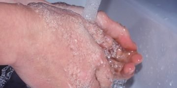 washing hands