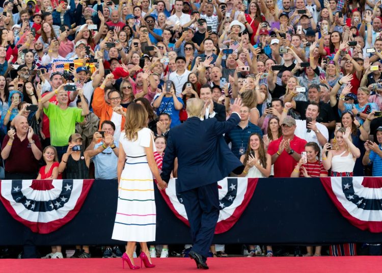 The Trumps at the Salute to America 2019