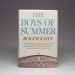 Book cover for The Boys of Summer by Roger Kahn, blue title text and Ebbet's Field image at the bottom.