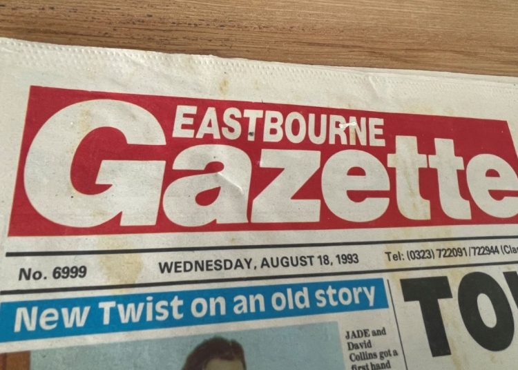 Eastbourne Gazette masthead (from 1993)