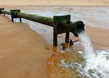 waist pipe on a beach
