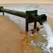 waste pipe on a beach